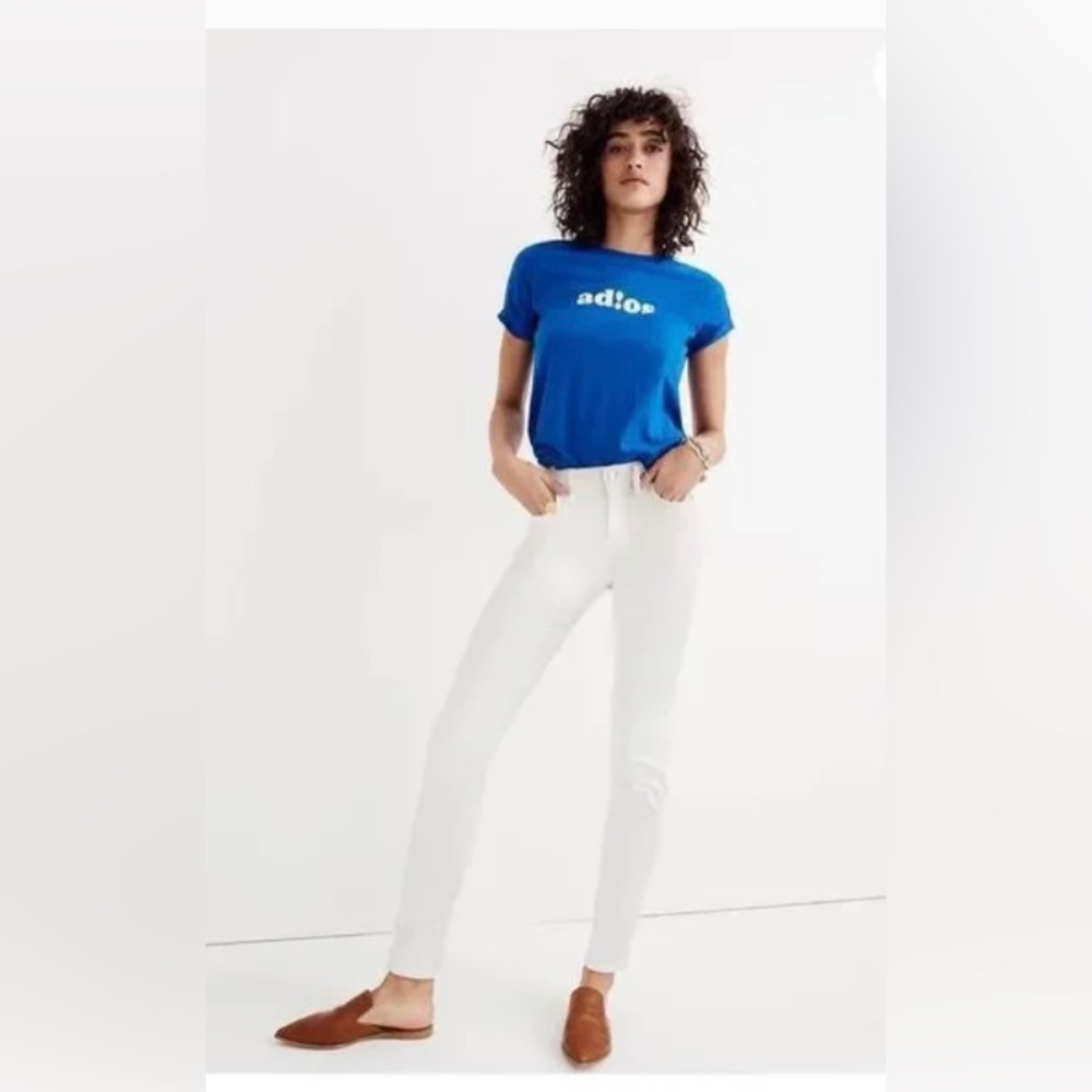 NWT | Madewell | White | 9” High Rise Skinny Jeans | Size 27 Short | Pure White